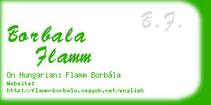 borbala flamm business card
