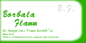 borbala flamm business card